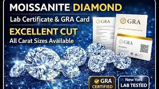 Moissanite Diamond GRA Certified | Excellent Cut | All Carat Sizes Available