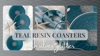 DIY Turquoise Resin Coasters & Silver Glitter 🤩 Resin Tutorial For Beginners&hellip;