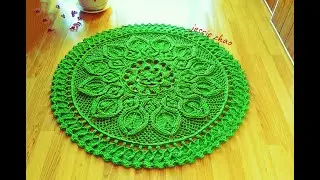 crochet home rug #94 easy pattern/домашний ковер крючком/horgolt otthoni szőnyeg/钩针地垫/크로 셰 뜨개질 홈 러그
