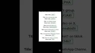 New time farm video codes