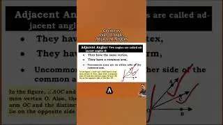 Adjacent Angles / Geometry Basic Concepts // #geometry #mathematics #maths #trending #shorts