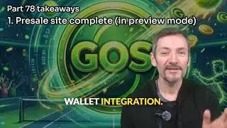 100 Day Startup Challenge - Insights from Day 78 - building the GOS token presale site with AI