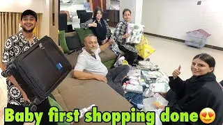 Finally baby ki first shopping karli😍 | papa ko shaq horaha gender ka😂