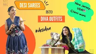 Old Heritage Sarees into Stylish Diva Outfits | Saree Transformation Ideas | New Jersey USA Client