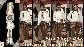 Mini Sim Vlog + Townie Sim makeover to Chill Beats || Julia Wright CAS