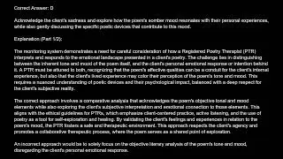 Registered Poetry Therapist  PTR  Free Practice Test And Answers Updated