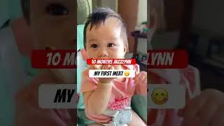 My first eating meat #littlejazz #ivfsuccess #10monthsbaby