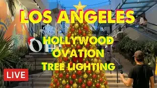 LIVE Hollywood Tree Lighting -  Hollywood Blvd Walk | Los Angeles