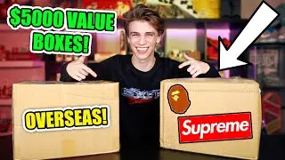 Unboxing a $5000 Value Supreme/Bape Mystery Box from OVERSEAS!