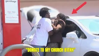 DISRESPECTFUL PREACHER IN DETROIT HOOD!!! **GETS HEATED**
