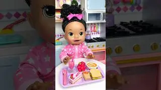 Baby Alive Snackin Sara Doll Lunch Time Routine  #babyalive #snackinsaradoll