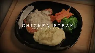 BIKIN CHICKEN STEAK SEKALI, AUTO KETAGIHAN! | RESEP MUSHROOM SAUCE + MASHED POTATO LEMBUT!