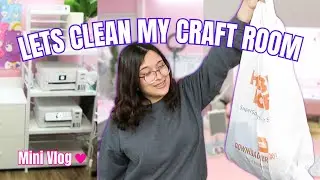 CLEAN MY CRAFT ROOM | HANGOUT WITH ME &hearts;