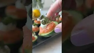 Easy Cucumber Salmon Bites 🥒🍣 - The Snack Edition #food #cooking #asmr #shorts