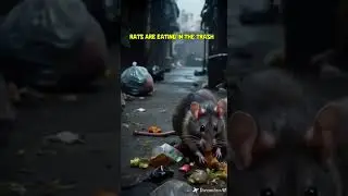 rats are eating in the trash #funny #elephant #dog #aivideo #animalmukbang #funnyanimals #