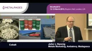 Nickel and Cobalt Production in Madagascar - John Hennig, Ambatovy