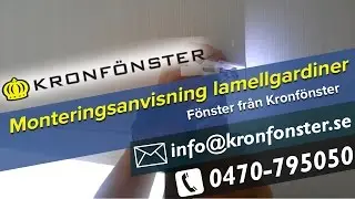 Monteringsanvisning lamellgardiner
