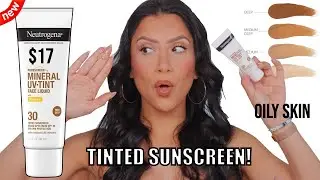 *новинка* NEUTROGENA PURESCREEN TINTED MINERAL SUNSCREEN SPF 30 +ДЕРЖИТСЯ В ТЕЧЕНИЕ ВСЕГО ДНЯ *жирная кожа*|MagdalineJanet
