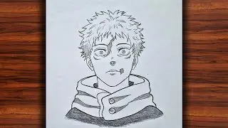 Uji Itadori from Jujutsu Kaisen Drawing | Drawing tutorial for Beginners 