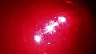 #Electron Shower ! Red Laser forced into My Homemade Optical Accelerator Make #Higgs #Boson Visible.
