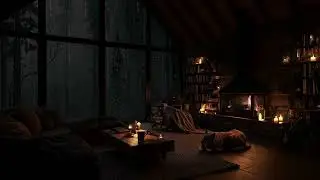 Cozy Rain Sounds and Fireplace Ambience | Warm Room for Lonely Nights & Peaceful Sleep