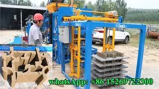 QT4-18 automatic hydraulic inner corner concrete interlocking habiterra block machine for sale