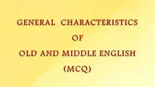 OLD AND MIDDLE ENGLISH (MCQ)| #oldenglish #middleenglish #historyofenglishlanguage #trb #set #net