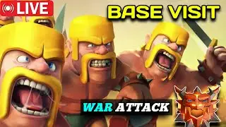 🛑 LET'S  PLAY COC BASE VISIT AND WAR ATTACK