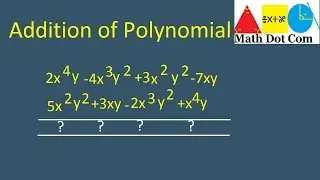 How to Add Two Polynomials | Addition of Polynomials | Algebra | Math Dot Com