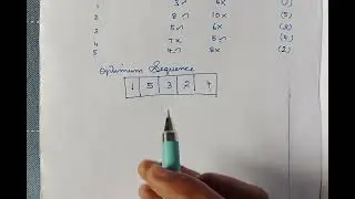 sequencing problem/determine optimum sequence, minimum total elapsed time,idle time on machine 1& 2