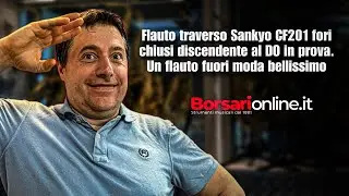 Flauto traverso Sankyo CF201 fori chiusi discendente al DO in prova. Un flauto fuori moda bellissimo