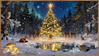 Enchanted Forest Christmas Tree 4K | Winter Art Screensaver | Holiday Painting