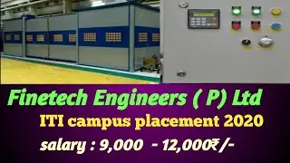 #itijob2020 | Finetech Engineers Pvt Ltd jobs | ITI campus placement 2020 | ITI Job placement |