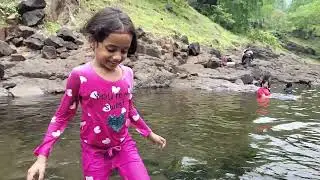 Kichy wandering & learning to balance in uneven water terrain at MALSHEJ GHATS SAHAYADIRI HILLS.