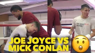 HEAVYWEIGHT VS FEATHERWEIGHT 😲 JOE JOYCE AND MICK CONLAN CLASH IN GYM!