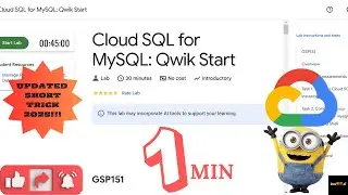 Cloud SQL for MySQL: Qwik Start|| GSP151|| #gsp151 #qwikstart #solutions #arcadesolutions #sql