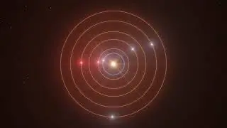 Artist&rsquo;s animation of the TOI-178 orbits and resonances (sound on!)