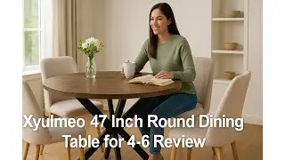 🍽️ Xyulmeo 47 Inch Round Dining Table for 4-6 Review 🪑