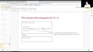 0125: The classic first program, now in C++