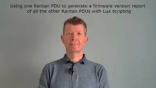 Raritan PDU firmware version report using a Lua script on the PDU