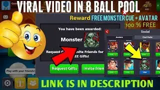 8 Ball Pool | Claim Reward |Monster Avatar+Cue | Link in Description 100% Viral |