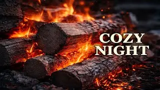 Relaxing Piano Music with Fireplace Crackling for Sleep & Study | Cozy Night Ambience