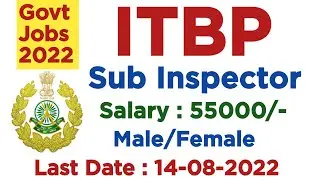 ITBP SI Recruitment 2022