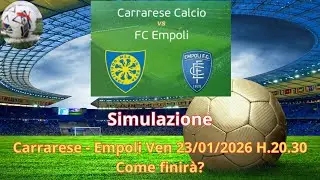 Carrarese - Empoli Ven 23/01/2026 H.20.30