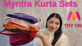 Myntra Kurta Set Haul | 5 Classy & Premium festive Kurta Sets | Myntra Haul | Sanvi
