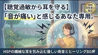 【聴覚過敏から耳を守る】「音が痛い」と感じるあなた専用。HSPの繊細な耳を包み込む優しい雨音とヒーリングBGM