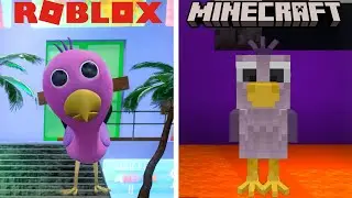 Garten of Banban RP Baby Opila Bird in Roblox VS Minecraft