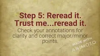 English 101: Steps for Annotating