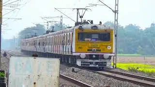 Conventional 12 Coach Katwa - Howrah Revised Patrol Special Train Swiftly Passing Through RailGate