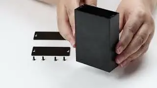 58&times;24 mm Brushed-Black Aluminum Enclosure | One-Piece Case for Industrial & Medical Electronics